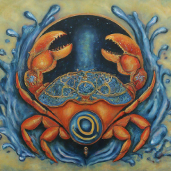 An illustration representing Jupiter in Cancer