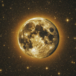 An illustration representing the Moon in Leo