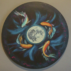 An illustration representing the Moon in Pisces